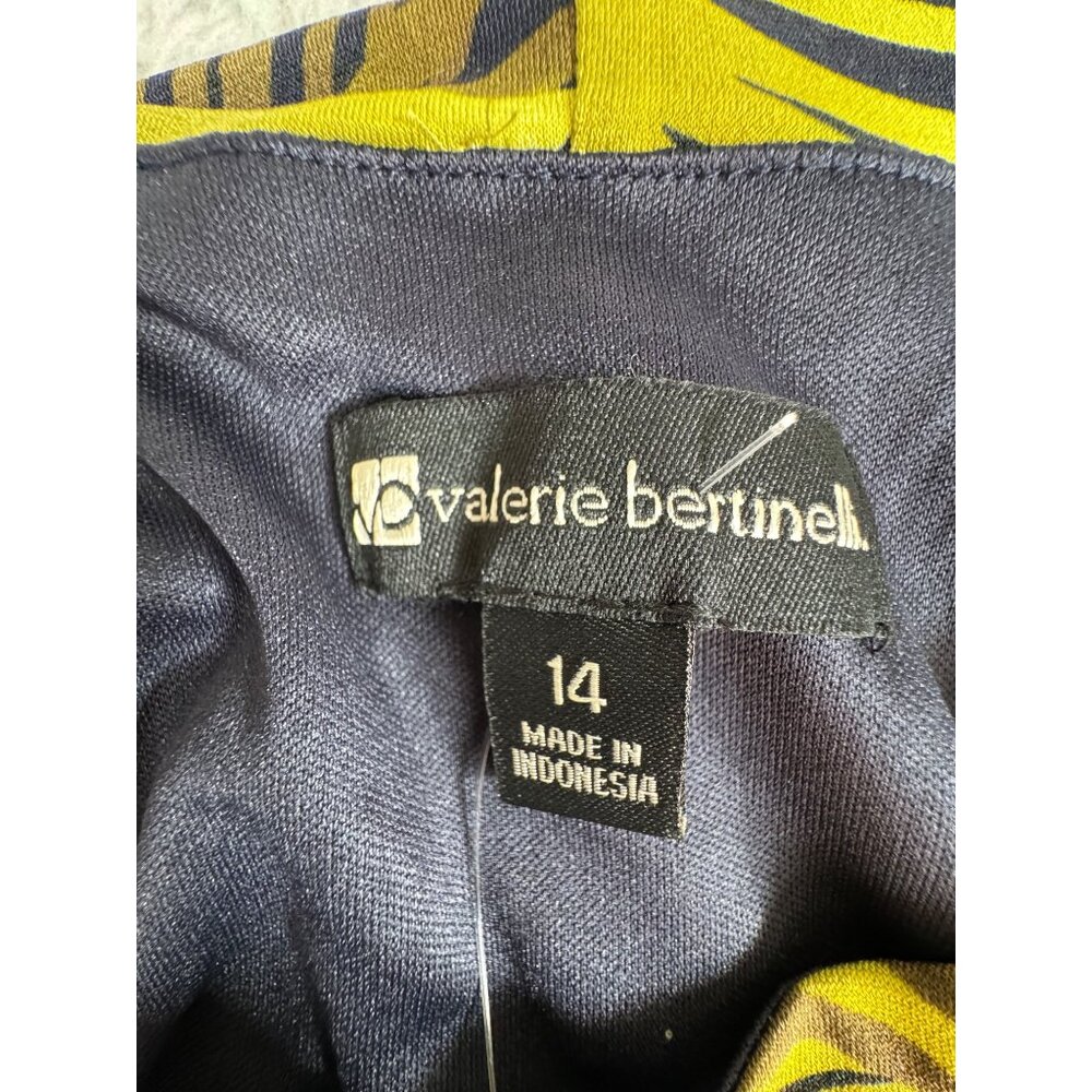 Valerie Bertinelli Womens Tropical Print Dress Size 14 Elastic Waist Polyester B - Picture 9 of 14